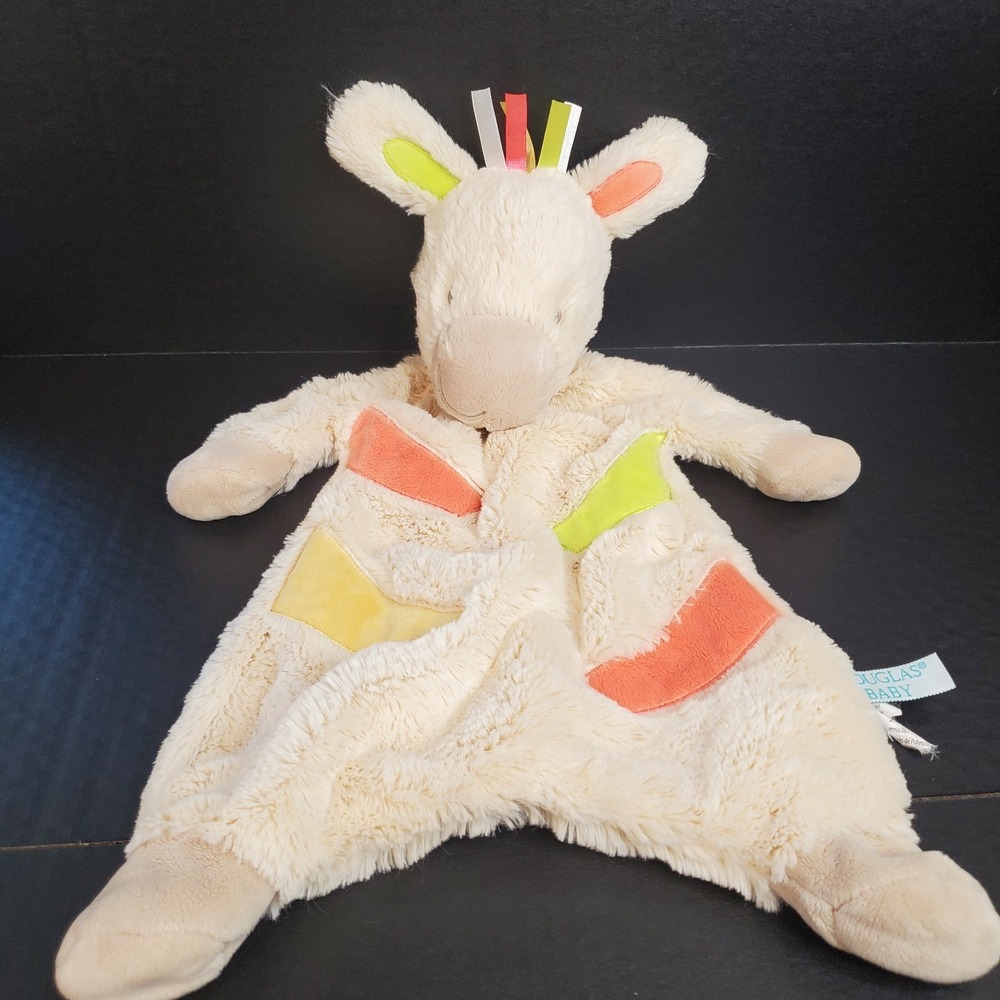DOUGLAS Baby Sshlumpie Zonkey Zebra Donkey Beige‎ Security Blanket Lovey #1473